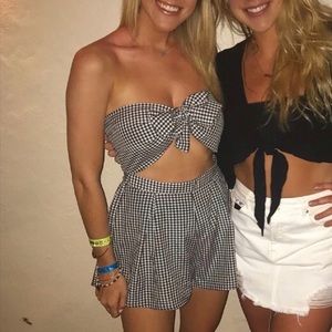 Lucy In The Sky Gingham Romper